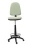Tabouret Aýna taburete Contact permament de base Tissu Gris Structure polyamide noire Sans accoudoirs Sans appui-tête Roulettes pour moquette
