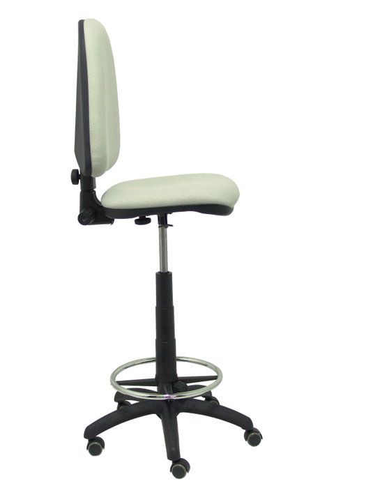 Tabouret Aýna taburete Contact permament de base Tissu Gris Structure polyamide noire Sans accoudoirs Sans appui-tête Roulettes pour moquette