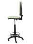 Tabouret Aýna taburete Contact permament de base Tissu Gris Structure polyamide noire Sans accoudoirs Sans appui-tête Roulettes pour moquette