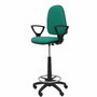 Tabouret Aýna taburete Contact permament de base Tissu Vert émeraude Structure polyamide noire Accoudoirs fixes Sans appui-tête Roulettes en nylon 50 mm