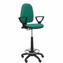 Tabouret Aýna taburete Contact permament de base Tissu Vert émeraude Structure polyamide noire Accoudoirs fixes Sans appui-tête Roulettes en nylon 50 mm