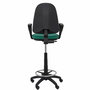 Tabouret Aýna taburete Contact permament de base Tissu Vert émeraude Structure polyamide noire Accoudoirs fixes Sans appui-tête Roulettes en nylon 50 mm