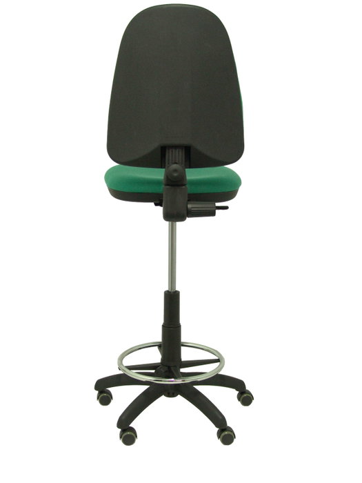 Tabouret Aýna taburete Contact permament de base Tissu Vert émeraude Structure polyamide noire Sans accoudoirs Sans appui-tête Roulettes pour moquette