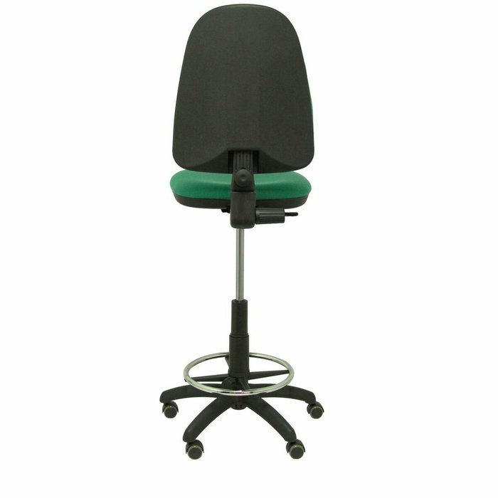 Tabouret Aýna taburete Contact permament de base Tissu Vert émeraude Structure polyamide noire Sans accoudoirs Sans appui-tête Roulettes pour moquette