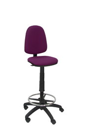 Tabouret Aýna taburete Contact permament de base Tissu Pourpre Structure polyamide noire Sans accoudoirs Sans appui-tête Roulettes en nylon 50 mm