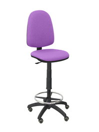 Tabouret Aýna taburete Contact permament de base Tissu Violet Structure polyamide noire Sans accoudoirs Sans appui-tête Roulettes pour moquette