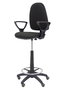 Tabouret Aýna taburete Contact permament de base Tissu Noir Structure polyamide noire Accoudoirs fixes Sans appui-tête Roulettes pour moquette