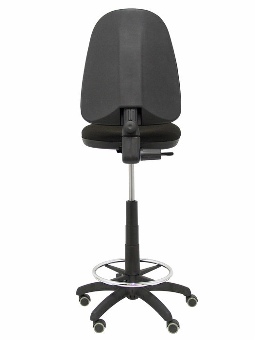 Tabouret Aýna taburete Contact permament de base Tissu Noir Structure polyamide noire Sans accoudoirs Sans appui-tête Roulettes pour moquette