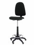 Tabouret Aýna taburete Contact permament de base Tissu Noir Structure polyamide noire Sans accoudoirs Sans appui-tête Roulettes pour moquette