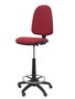 Tabouret Aýna taburete Contact permament de base Tissu Bordeaux Structure polyamide noire Sans accoudoirs Sans appui-tête Roulettes pour moquette