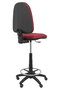 Tabouret Aýna taburete Contact permament de base Tissu Bordeaux Structure polyamide noire Sans accoudoirs Sans appui-tête Roulettes pour moquette