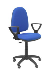 PIQUERAS Y CRESPO Chaise de bureau Aýna bleue avec mécanisme réglable et accoudoirs fixes