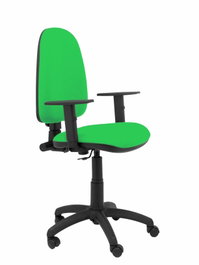 PIQUERAS Y CRESPO Chaise de bureau Aýna, Tissu Pistache, Accoudoirs 1D