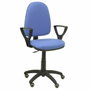 PIQUERAS Y CRESPO Chaise de bureau Aýna bleu clair avec accoudoirs fixes