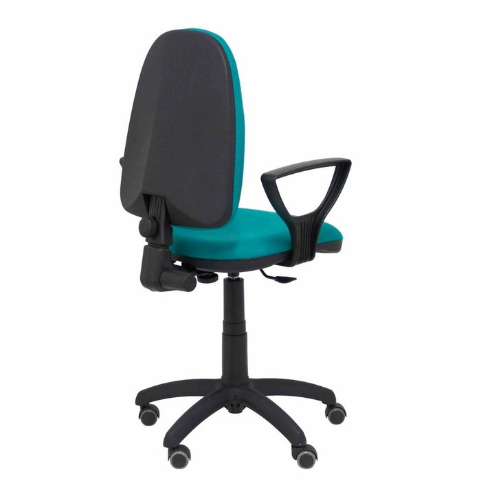 PIQUERAS Y CRESPO Chaise de bureau Aýna turquoise avec accoudoirs fixes et roulettes parquet PIQUERAS Y CRESPO Chaise de bureau Aýna turquoise avec accoudoirs fixes et roulettes parquet