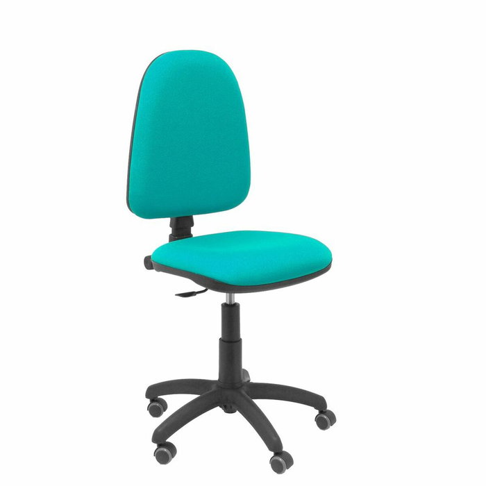 PIQUERAS Y CRESPO Chaise de bureau Aýna turquoise avec mécanisme de contact permanent et roulettes parquet