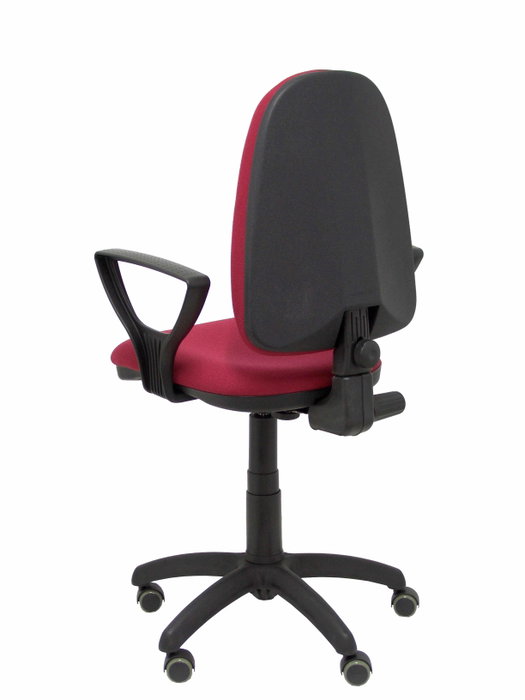PIQUERAS Y CRESPO Chaise de bureau Ayna, tissu grenat, accoudoirs fixes
