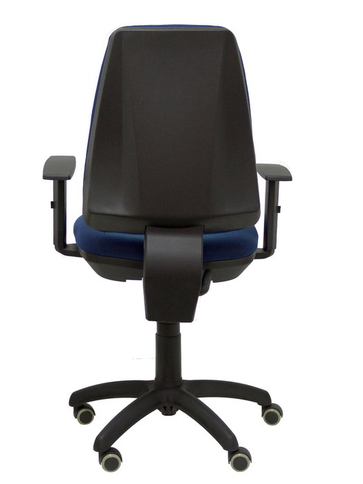 Chaise Elche Contact permament de base Tissu Bleu foncé Structure polyamide noire Accoudoir 1D Sans appui-tête Roulettes pour moquette Chaise Elche Contact permament de base Tissu Bleu foncé Structure polyamide noire Accoudoir 1D Sans appui-tête Roulettes pour moquette