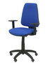Chaise Elche Contact permament de base Tissu Bleu Structure polyamide noire Accoudoir 1D Sans appui-tête Roulettes pour moquette
