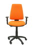 Chaise Elche Contact permament de base Tissu Orange Structure polyamide noire Accoudoir 1D Sans appui-tête Roulettes en nylon 50 mm