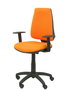 Chaise Elche Contact permament de base Tissu Orange Structure polyamide noire Accoudoir 1D Sans appui-tête Roulettes en nylon 50 mm