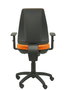 Chaise Elche Contact permament de base Tissu Orange Structure polyamide noire Accoudoir 1D Sans appui-tête Roulettes en nylon 50 mm