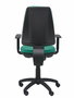 Chaise Elche Contact permament de base Tissu Vert émeraude Structure polyamide noire Accoudoir 1D Sans appui-tête Roulettes en nylon 50 mm