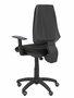 Chaise Elche Contact permament de base Tissu Noir Structure polyamide noire Accoudoir 1D Sans appui-tête Roulettes pour moquette