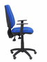 Chaise Elche Asynchrone Tissu Bleu Structure polyamide noire Accoudoir 1D Sans appui-tête Roulettes pour moquette