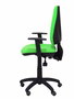 Chaise Elche Asynchrone Tissu Vert pistache Structure polyamide noire Accoudoir 1D Sans appui-tête Roulettes pour moquette