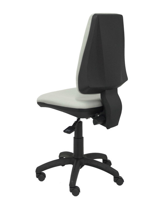 Chaise Elche Asynchrone Tissu Gris Structure polyamide noire Sans accoudoirs Sans appui-tête Roulettes en nylon 50 mm