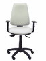 Chaise Elche Asynchrone Tissu Gris Structure polyamide noire Accoudoir 1D Sans appui-tête Roulettes en nylon 50 mm