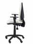 Chaise Elche Asynchrone Tissu Gris Structure polyamide noire Accoudoir 1D Sans appui-tête Roulettes en nylon 50 mm