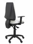 Chaise Elche Asynchrone Tissu Gris Structure polyamide noire Accoudoir 1D Sans appui-tête Roulettes en nylon 50 mm
