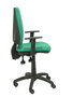 Chaise Elche Asynchrone Tissu Vert émeraude Structure polyamide noire Accoudoir 1D Sans appui-tête Roulettes en nylon 50 mm