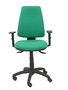 Chaise Elche Asynchrone Tissu Vert émeraude Structure polyamide noire Accoudoir 1D Sans appui-tête Roulettes en nylon 50 mm