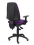 Chaise Elche Asynchrone Tissu Pourpre Structure polyamide noire Accoudoir 1D Sans appui-tête Roulettes pour moquette