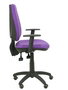 Chaise Elche Asynchrone Tissu Violet Structure polyamide noire Accoudoir 1D Sans appui-tête Roulettes pour moquette