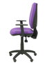 Chaise Elche Asynchrone Tissu Violet Structure polyamide noire Accoudoir 1D Sans appui-tête Roulettes pour moquette