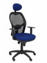 Piqueras y Crespo Chaise de Bureau Jorquera avec Appui-tête Bleu Marine