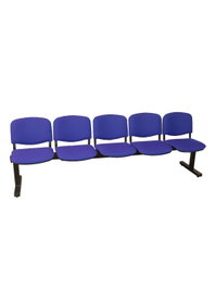 Nowy Styl Banc d'attente tapissé bleu sans bras