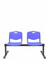 Banc Bancadas Fixe/Sans mécanisme Chlorure de polyvinyle Bleu Non applicable Sans accoudoirs Sans appui-tête Sans roulettes