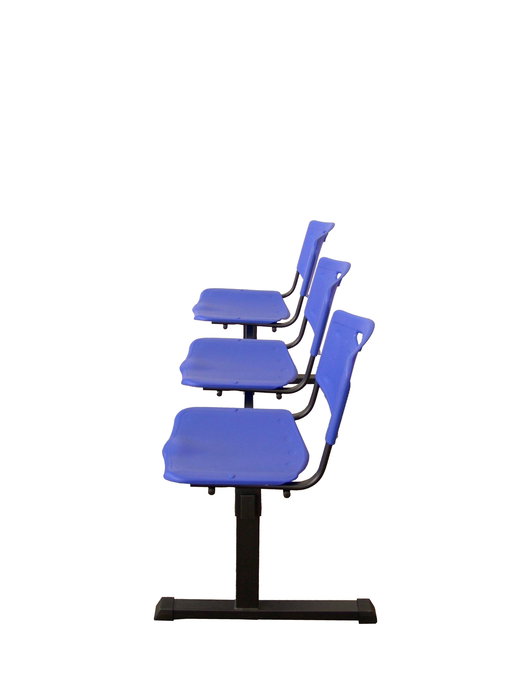 Banc Bancadas Fixe/Sans mécanisme Chlorure de polyvinyle Bleu Non applicable Sans accoudoirs Sans appui-tête Sans roulettes
