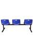 Banc Bancadas Fixe/Sans mécanisme Chlorure de polyvinyle Bleu Non applicable Sans accoudoirs Sans appui-tête Sans roulettes