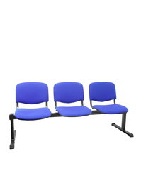 Banc Bancadas Fixe/Sans mécanisme Tissu Bleu Non applicable Sans accoudoirs Sans appui-tête Sans roulettes