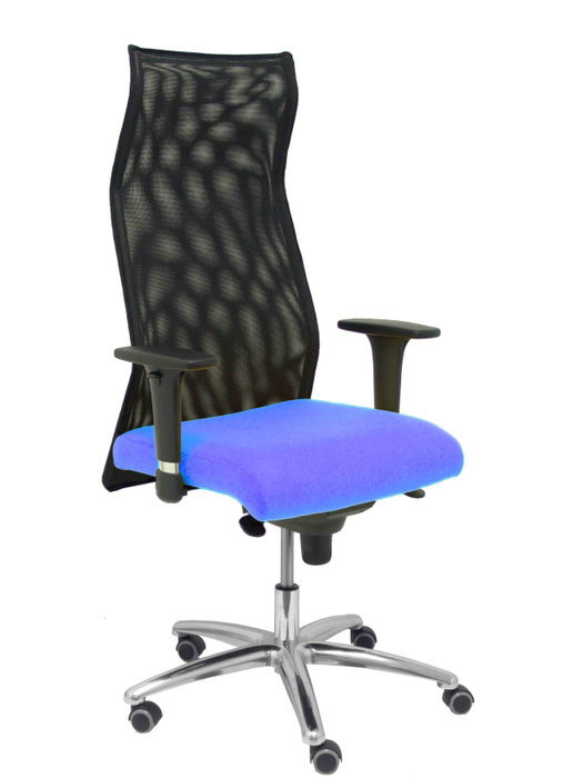 Piqueras y Crespo Chaise de Bureau Sahúco XL Bleu Clair et Noir