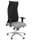 Piqueras y Crespo Chaise de Bureau Sahúco XL Gris Clair et Noir