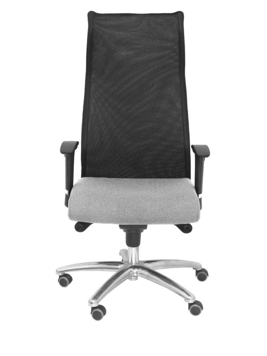 Piqueras y Crespo Chaise de Bureau Sahúco XL Gris Clair et Noir