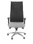 Piqueras y Crespo Chaise de Bureau Sahúco XL Gris Clair et Noir