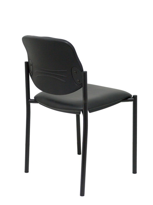 Chaise Styl Fixe/Sans mécanisme Cuir écologique Noir Non applicable Sans accoudoirs Sans appui-tête Sans roulettes